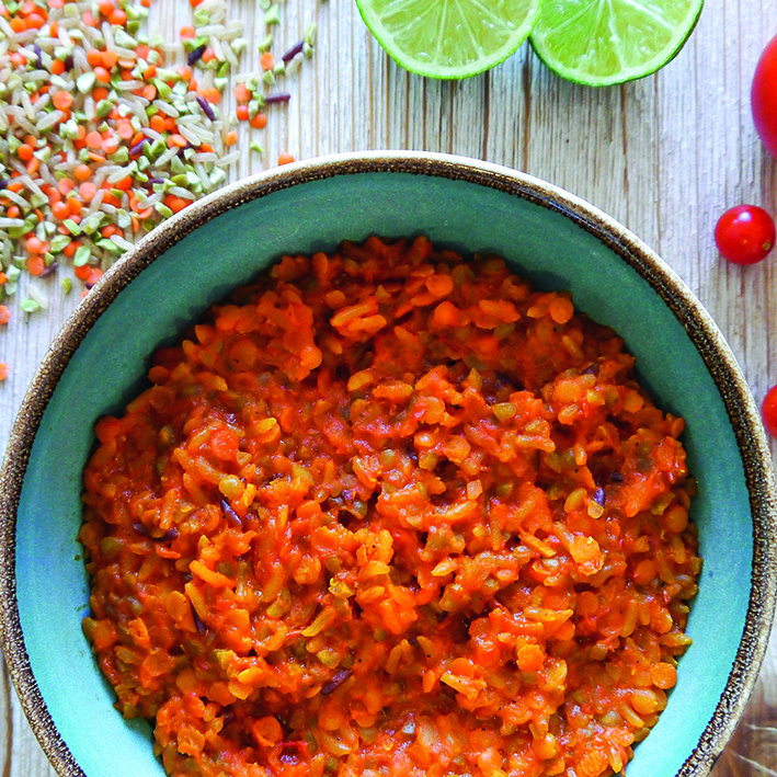 Dal veggie riz et légumineuses